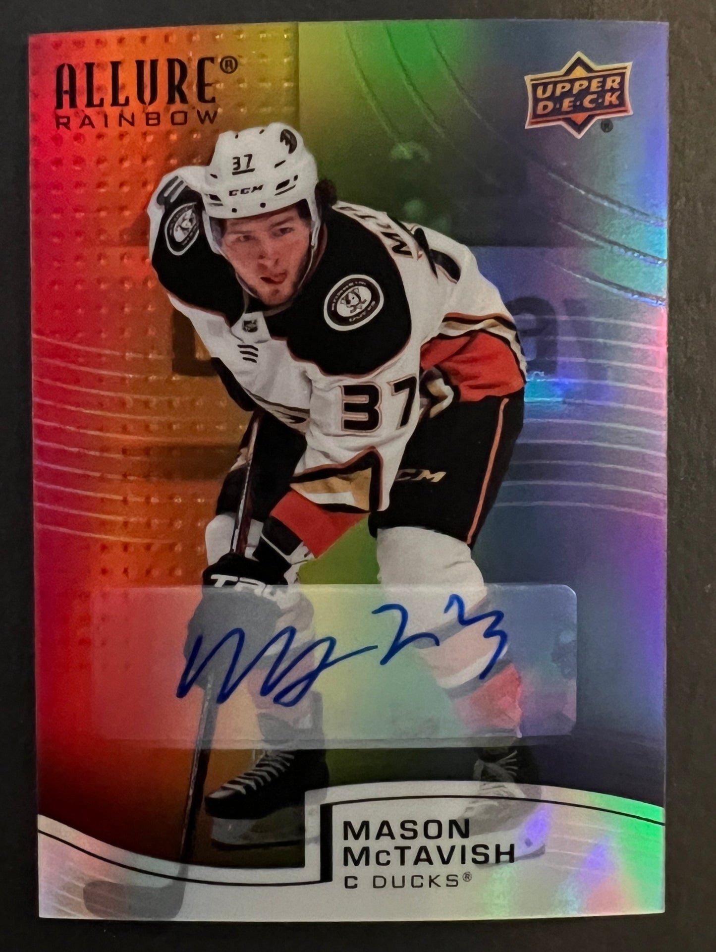 Mason McTavish Full Rainbow Rookie Auto - 2021/22 Allure