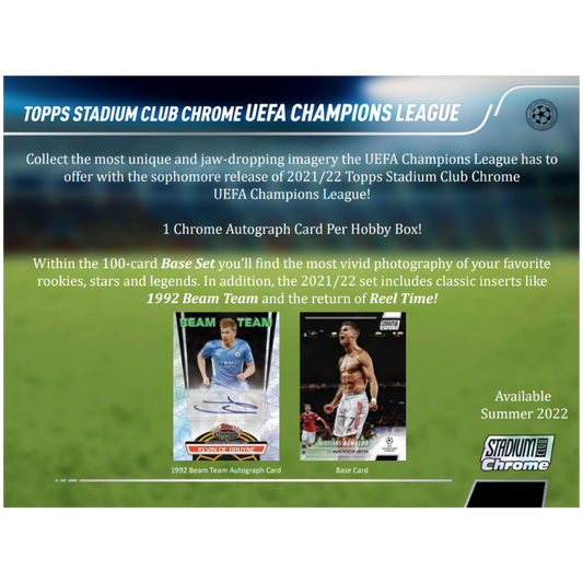 2022 Topps UEFA Stadium Club Chrome Soccer Hobby Box