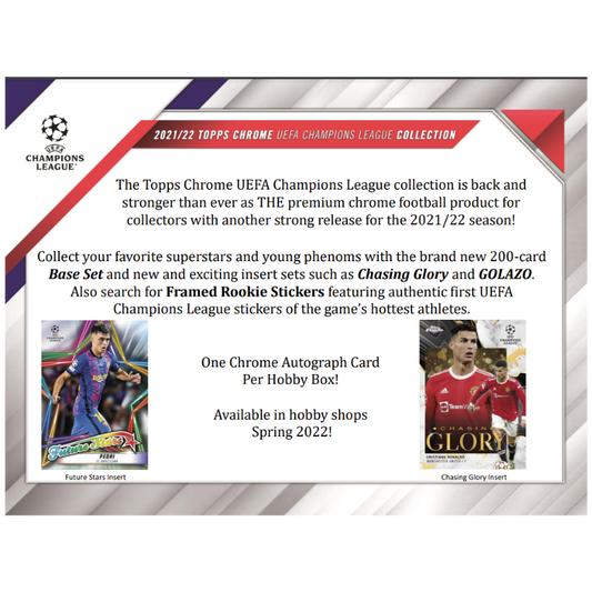 2022 Topps UEFA Champions League Chrome Soccer Hobby Box