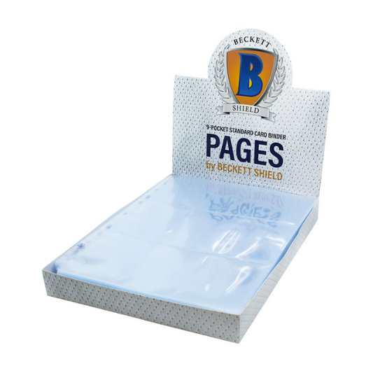 Beckett Shield Pages - 9 Pocket Standard Binder Sleeves - 100 Count