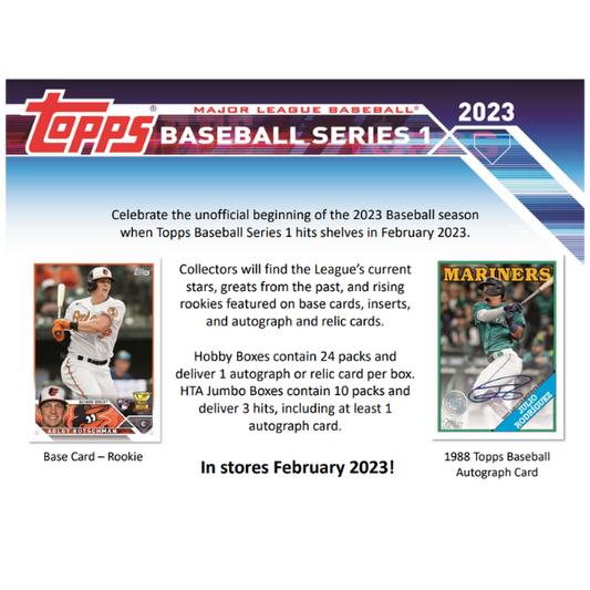 2023 Topps Baseball Series 1 (One) Jumbo Hobby Box