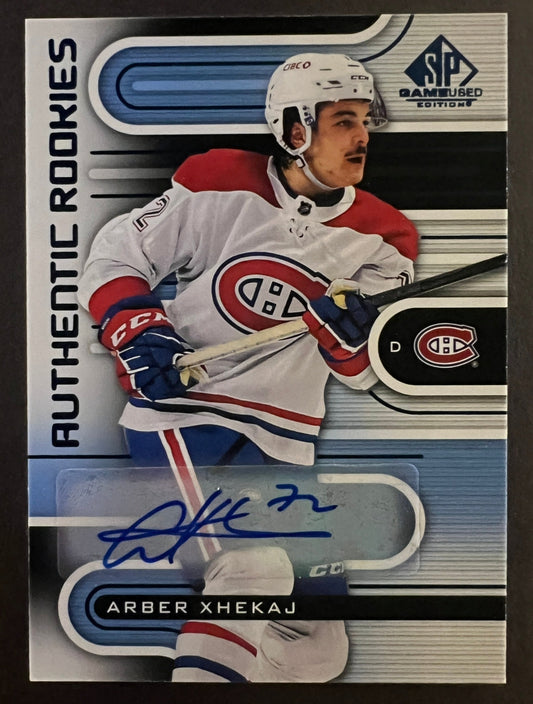 Arber Xhekaj Authentic Rookies Auto - 2022/23 SP Game Used