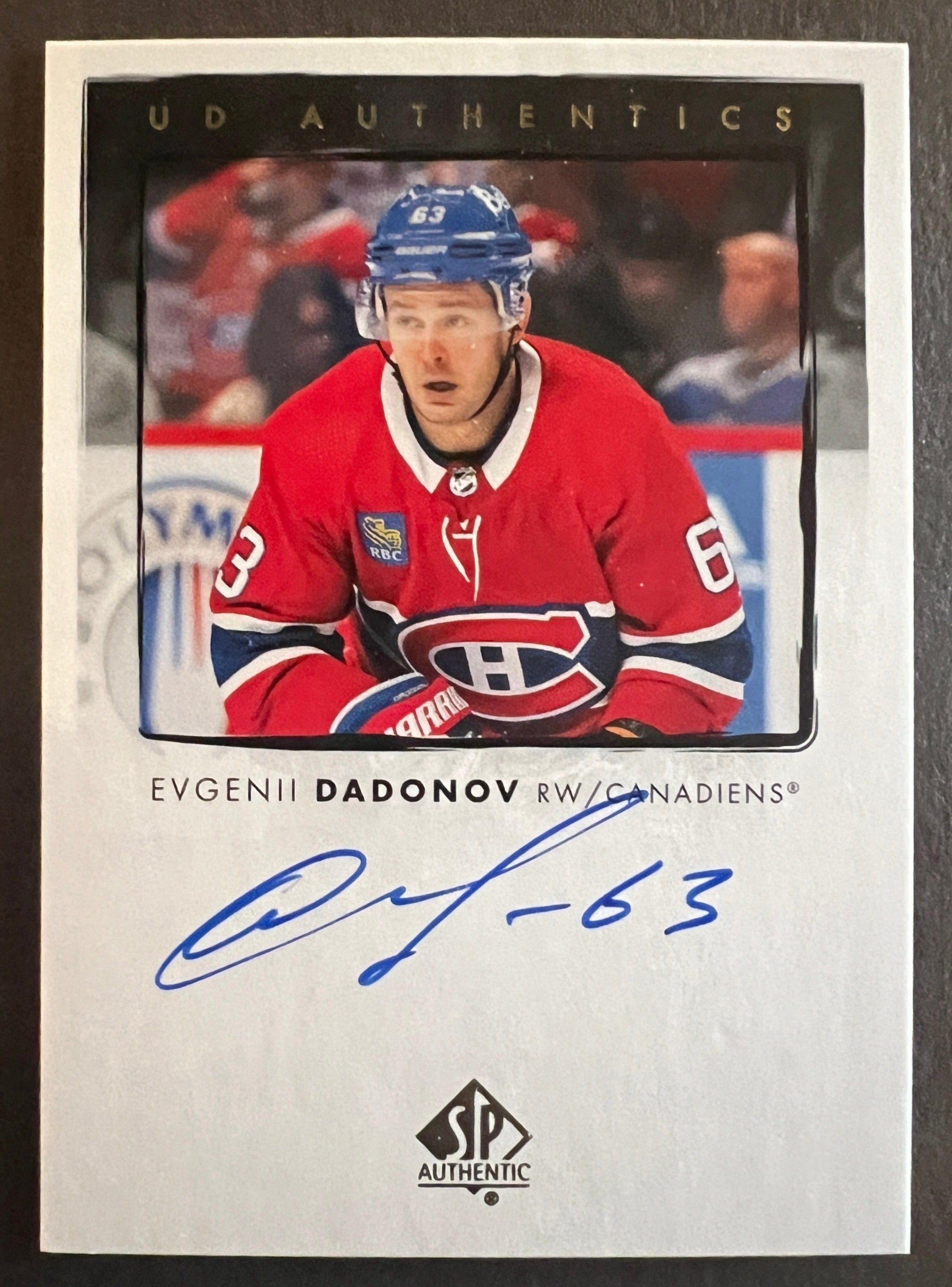 Evgenii Dadonov UD Authentics Auto 2022 23 SP Authentic Pro