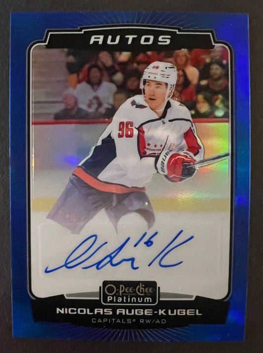 Nicolas Aube-Kubel Blue Border Auto - 2022/23 O-Pee-Chee Platinum