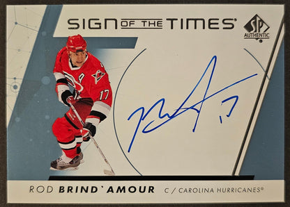 Rod Brind'Amour Sign Of The Time Auto - 2022/23 SP Authentic