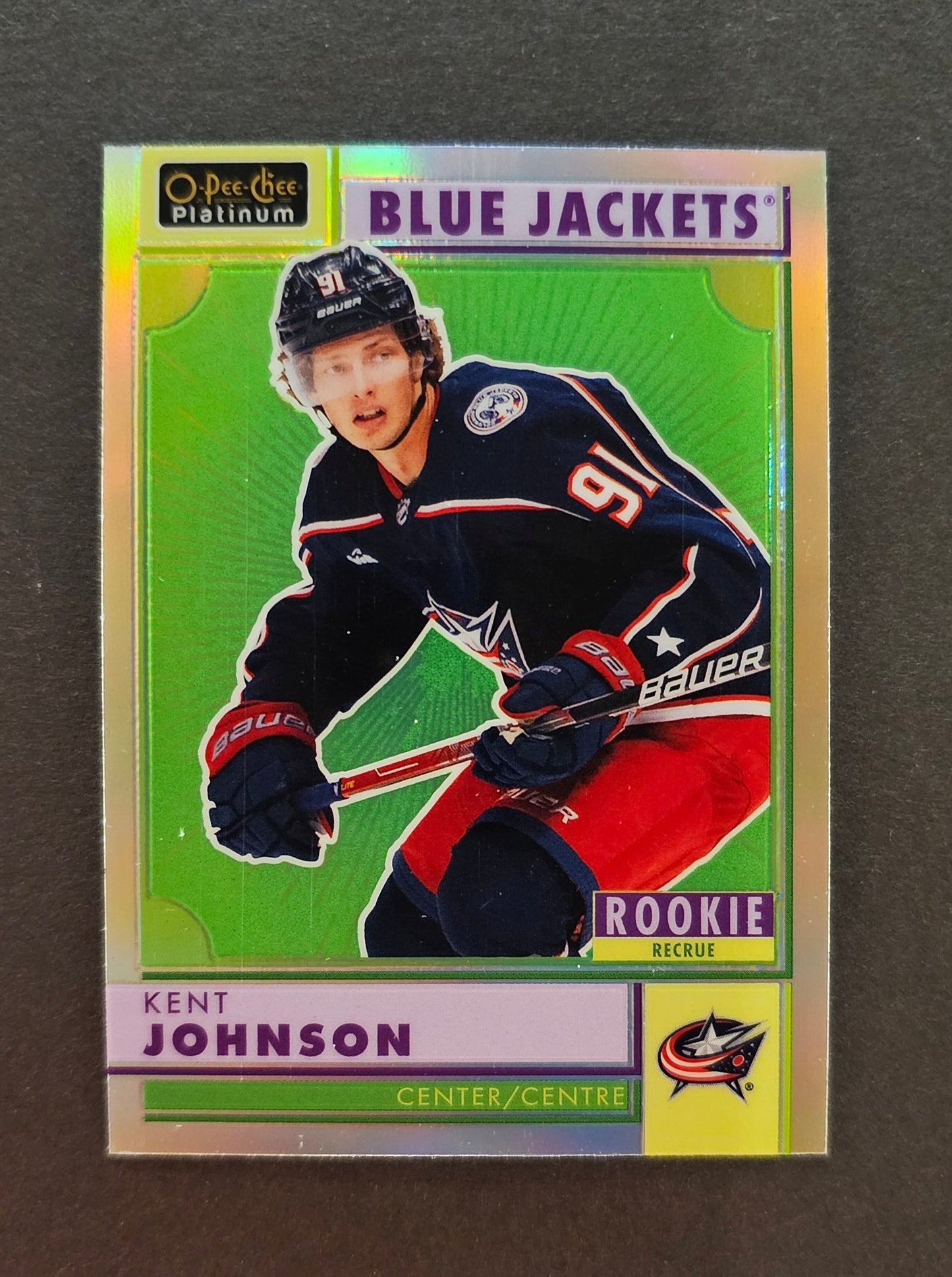 Kent Johnson Rookie Retro Rainbow - 2022/23 O-Pee-Chee Platinum