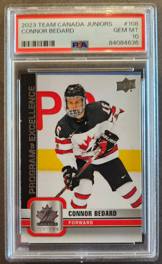 Connor Bedard Pride Of The Program - Graded PSA 10 - 2023 Team Canada Juniors