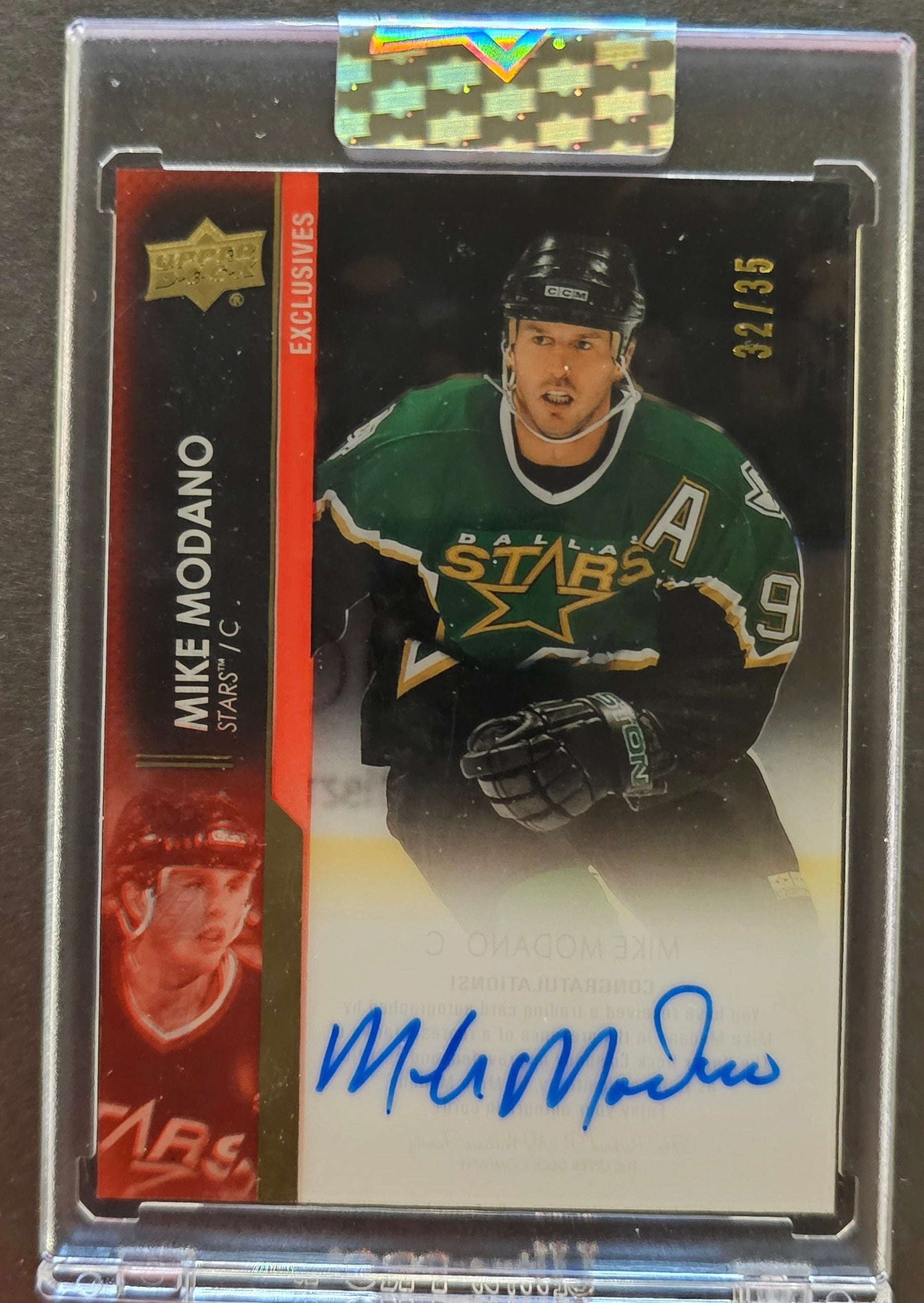 Mike Modano Clear Cut Exclusives Auto /35 - 2021/22 Clear Cut