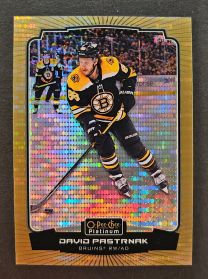 David Pastrnak #7 Seismic Gold /50 - 2022/23 O-Pee-Chee Platinum