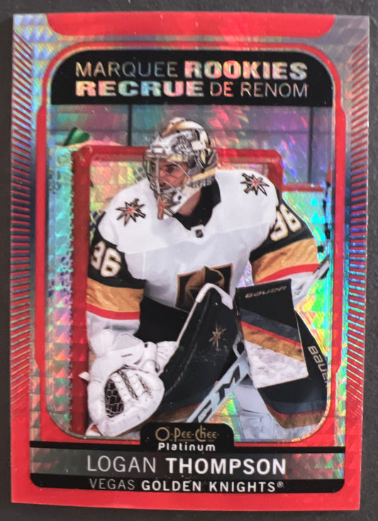 Logan Thompson Marquee Rookies Red Prism /199 - 2021/22 O-Pee-Chee Platinum 