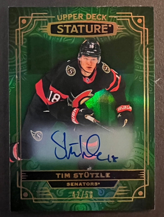 Tim Stutzle Stature Green Auto /50 - 2022/23 Stature