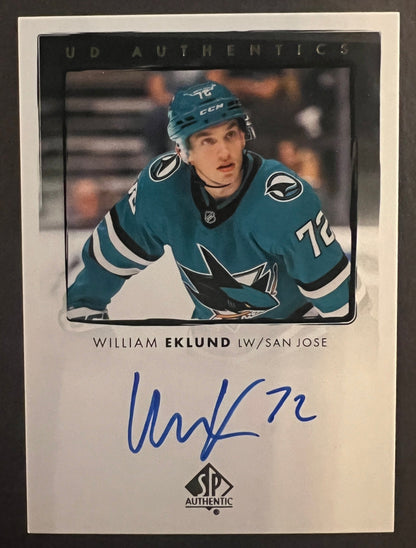 William Eklund UD Authentics Auto - 2022/23 SP Authentic