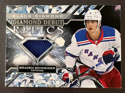 Braden Schneider Diamond Debut Relics Jersey - 2022/23 Black Diamond