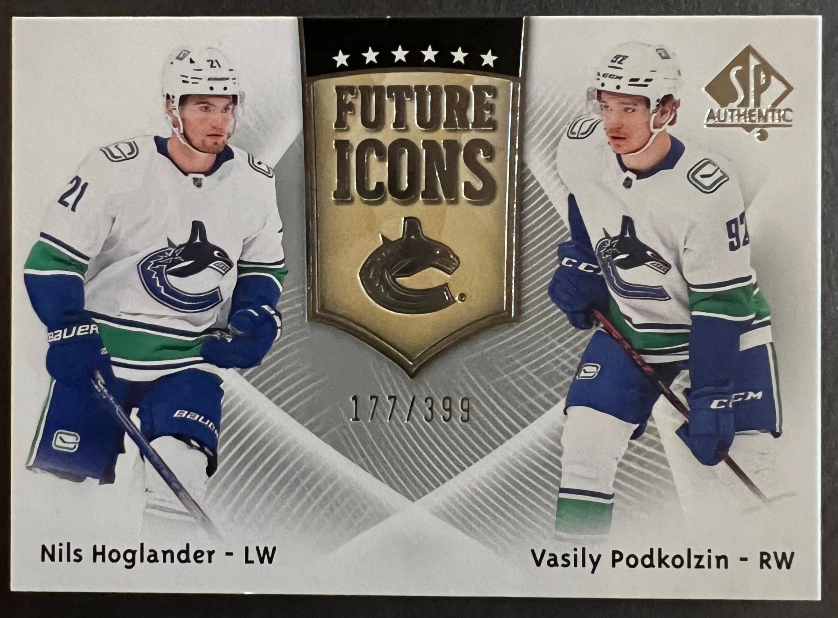 Hoglander / Podkolzin Canucks Future Icons /399 - 2022/23 SP Authentic ...