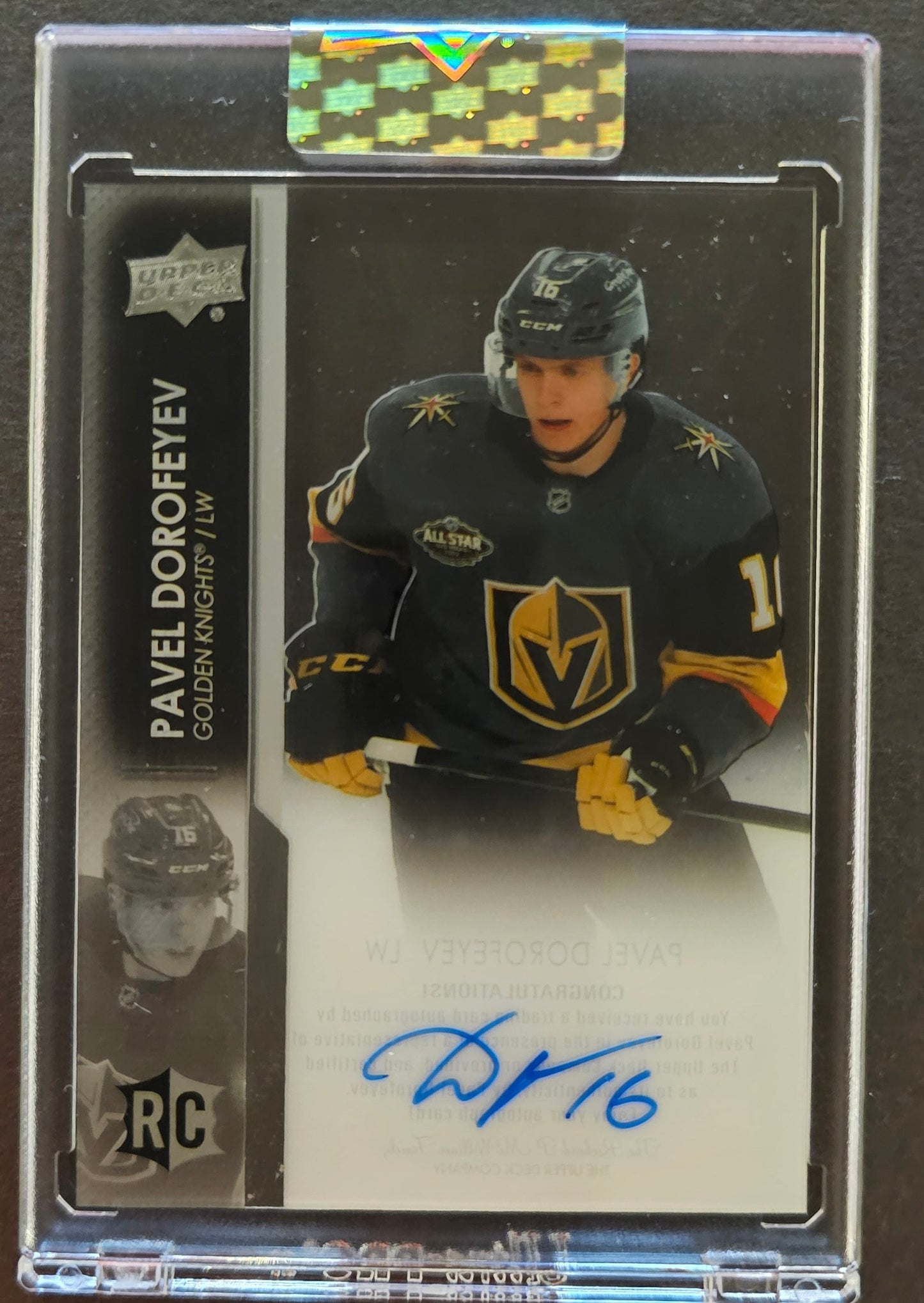 Pavel Dorofeyev Clear Cut Rookie Auto - 2021/22 Clear Cut